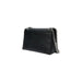 Black leather handbag with silver chain strap from Calvin Klein Women Bag collection