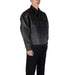 Black leather jacket with collar and front closure from Calvin Klein Jeans