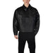 Black leather jacket with front pockets and collar for Calvin Klein Jeans Men’s Blazer