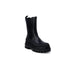 Black leather mid-calf boot with chunky sole from Calvin Klein Jeans Women Boots collection