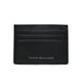 Black leather Tommy Hilfiger card holder with multiple slots from the Tommy Hilfiger Men Wallet