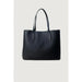 Black leather tote bag with two handles from Guess Women Bag collection