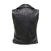 Black leather women jacket back view - urban style clothing showcase