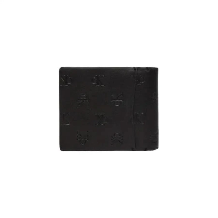 Black leather wallet with embossed pattern from Calvin Klein Men Wallet collection