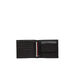 Black leather Tommy Hilfiger men wallet featuring multiple card slots and a coin pocket