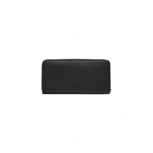 Black leather zip-around wallet from Calvin Klein Jeans for women showcasing sleek design