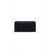 Black leather zip-around wallet or clutch purse by Desigual for women