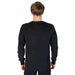 Emporio Armani Men Sweatshirt Black Long-Sleeved Crewneck Sweater Worn by Person Viewed from Behind