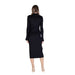 Black long-sleeved midi dress paired with nude heels from Sandro Ferrone Women Dress