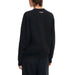 Black long-sleeved sweater with Desigual branding on the back for women