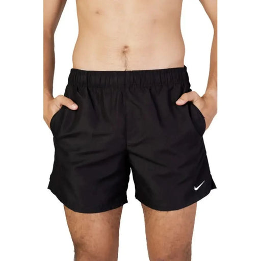 Black Nike athletic shorts with elastic waistband and side pockets - Nike Swim Men Swimwear