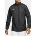 Black Nike zip-up athletic jacket with white trim, featured in Nike Men Blazer collection