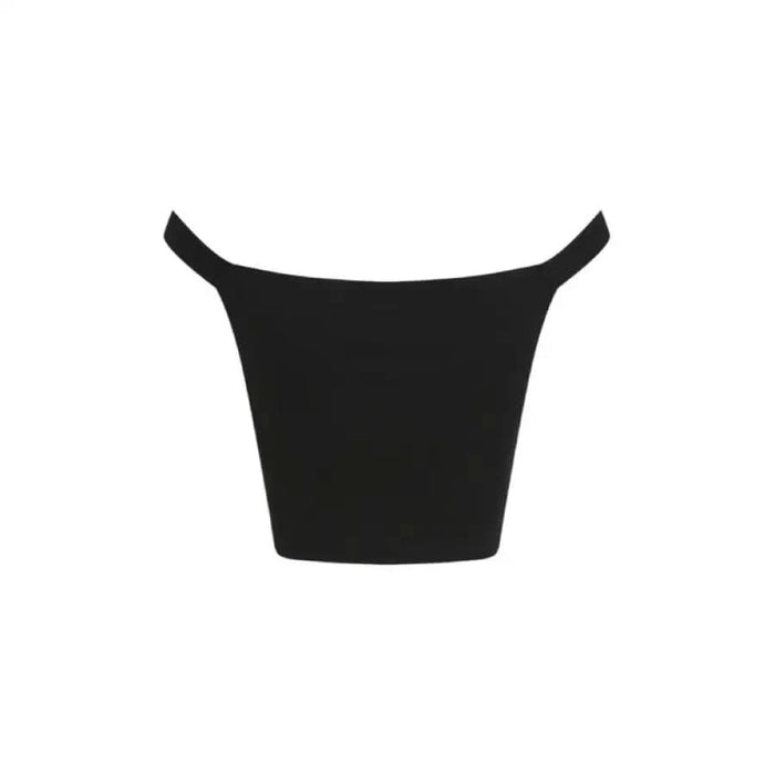 Black off-shoulder crop top from Calvin Klein Jeans Women’s collection