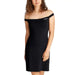 Calvin Klein Black Sleeveless Boat Neck Dress in elegant off-the-shoulder style