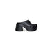 Black platform clog with perforated upper and chunky heel - Crocs Women Sandals