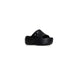 Black platform sandal with perforated upper and thick sole - Crocs Women Slippers