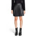 Black pleated leather skirt with ankle boots from Morgan De Toi for women