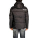 Black puffer jacket featuring ICON text on the back from Icon Men Jacket collection