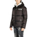 Black puffer jacket with ICON text on chest from Icon Men Jacket collection