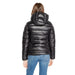 Black puffy winter jacket with hood displayed from the back by Blauer Women Jacket