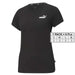 Black Puma Women’s T-Shirt with a white logo on the chest