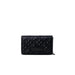 Black quilted leather wallet with chain and VERSACE branding in Love Moschino Women Bag