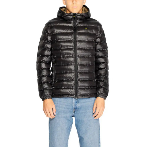 Black quilted puffer jacket with hood and zipper closure from Blauer Women Jacket