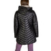 Black quilted winter coat with chevron stitching and hood from Sandro Ferrone Women Jacket