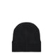 Black ribbed knit beanie hat from Lyle & Scott Men Cap collection