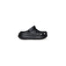 Black rubber Crocs Women Sandals with ventilation holes and thick sole for comfort