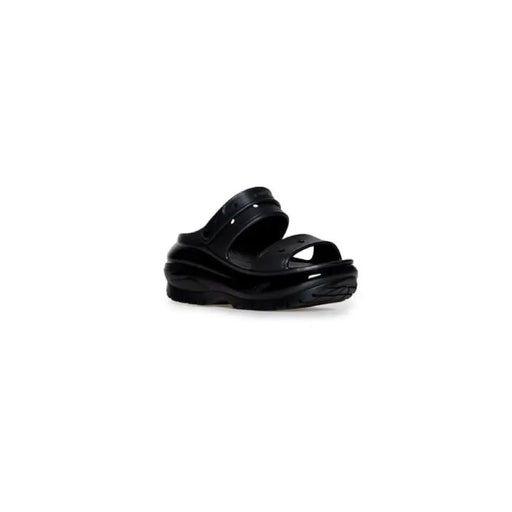 Black Crocs Women’s sandal with platform sole and two adjustable straps