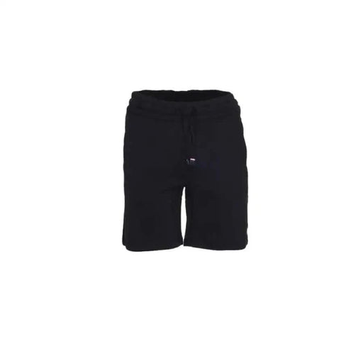 Black U.S. Polo Assn. shorts with white logo, embodying urban style clothing fashion