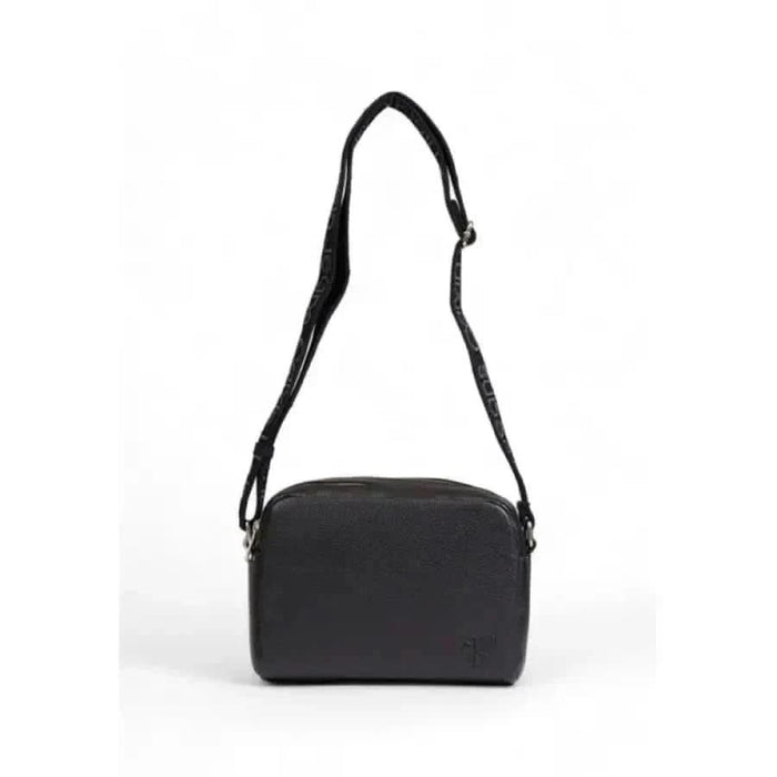 Black rectangular Calvin Klein women’s bag with adjustable strap for versatile wear