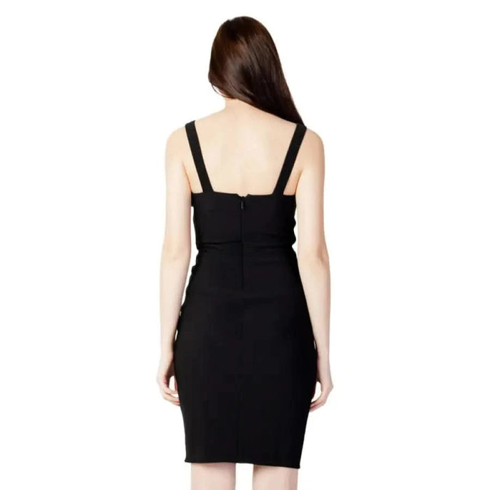 Armani Exchange Women’s Black Sleeveless Bodycon Dress - Back View