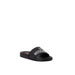 Black slide sandal with ’MOSCHINO’ branding from Love Moschino Women Slippers collection