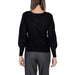 Black sweater with long sleeves and round neckline viewed from the back by Morgan De Toi