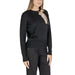 Black Knit Sweater with Patterned Bow by Alviero Martini Prima Classe for Women