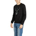 Antony Morato Men Sweatshirt with fierce panther face graphic on black fabric