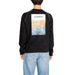 Napapijri Men Sweatshirts Black sweatshirt with landscape image printed on the back