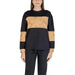 Black sweatshirt with tan stripes and subtle pattern from Alviero Martini Prima Classe