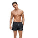 Black swim shorts with drawstring waist and side pockets from Boss Men’s Swimwear