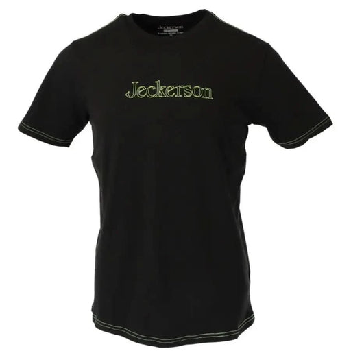 Black T-shirt with Jeckerson printed in green lettering on the chest Jeckerson Men T-Shirt