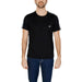 Black Emporio Armani men t-shirt featuring a small logo on the chest