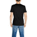 Back View of Person Wearing Black Antony Morato Men T-Shirt