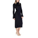 Black turtleneck midi dress with long sleeves by Sandro Ferrone for women