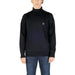 Black turtleneck sweater with logo patch from Boss Men Knitwear collection