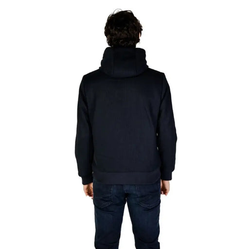 Black turtleneck sweatshirt back view from Hydra Clothing for men