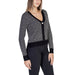 Black and white geometric patterned cardigan sweater with button closure by Vero Moda