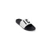 Black and white slide sandal with IC print on strap from Icon Men Slippers