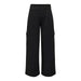 ’Jacqueline De Yong black wide-leg cargo pants with high waistband for women.’